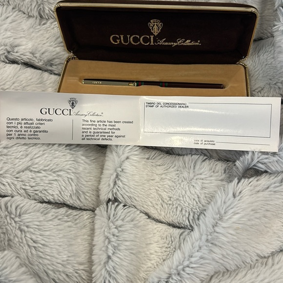 Vintage Gucci Ballpoint Pen Sherry Line, In Case With Box, NWOT - Picture 11 of 16